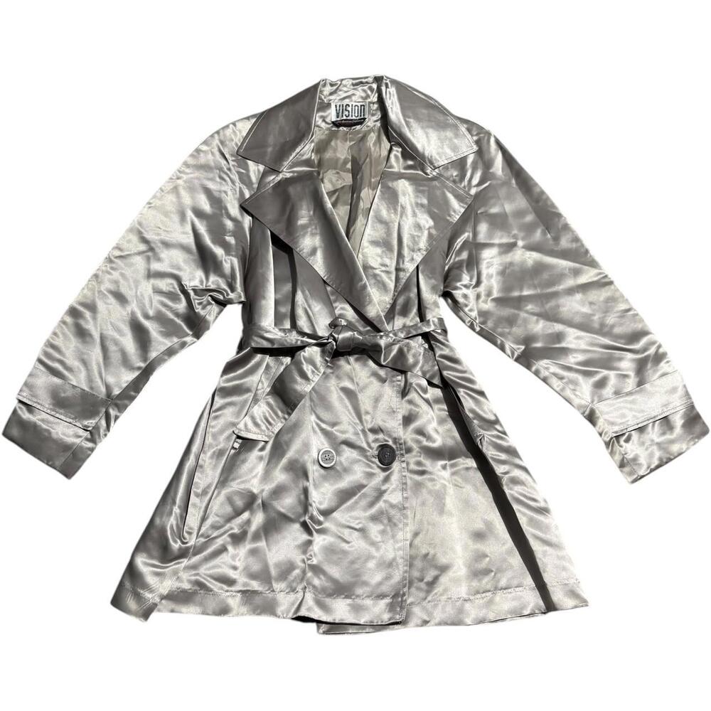 American Vintage Women's Silver and Grey Coat